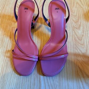 Zara Fuchsia Strappy Heels